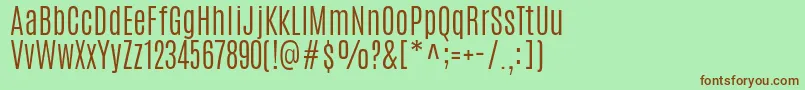 AntonioLight Font – Brown Fonts on Green Background