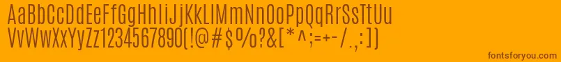 AntonioLight Font – Brown Fonts on Orange Background