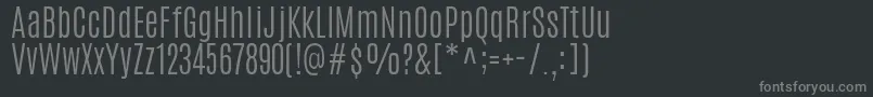 AntonioLight Font – Gray Fonts on Black Background