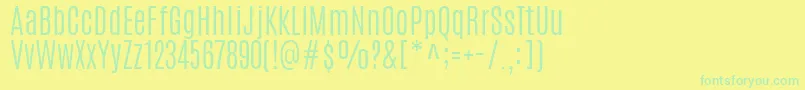 AntonioLight Font – Green Fonts on Yellow Background