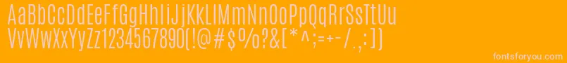 AntonioLight Font – Pink Fonts on Orange Background