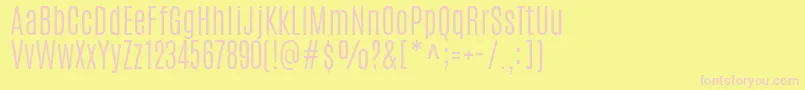 AntonioLight Font – Pink Fonts on Yellow Background