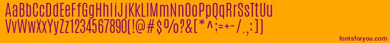 AntonioLight Font – Purple Fonts on Orange Background