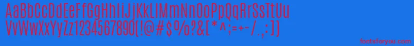 AntonioLight Font – Red Fonts on Blue Background