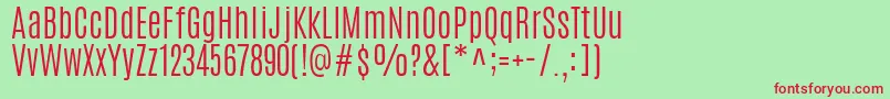 AntonioLight Font – Red Fonts on Green Background