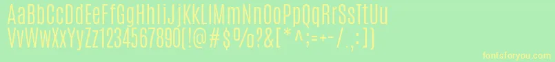 AntonioLight Font – Yellow Fonts on Green Background