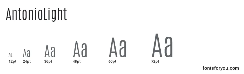 AntonioLight Font Sizes