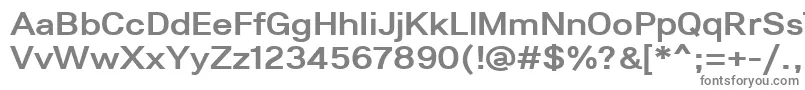 Lunchtype24MediumExpanded-fontti – harmaat kirjasimet valkoisella taustalla