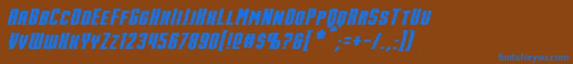 Police StarkItalic – polices bleues sur fond brun