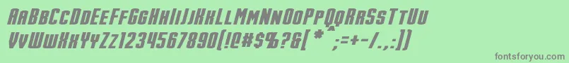 StarkItalic Font – Gray Fonts on Green Background