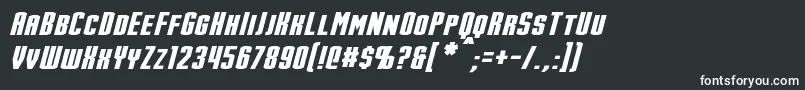 StarkItalic Font – White Fonts on Black Background