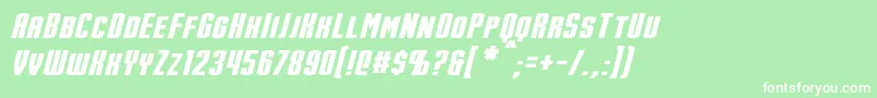 StarkItalic Font – White Fonts on Green Background