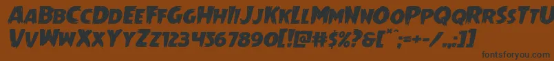 Mrsmonsterexpandital Font – Black Fonts on Brown Background