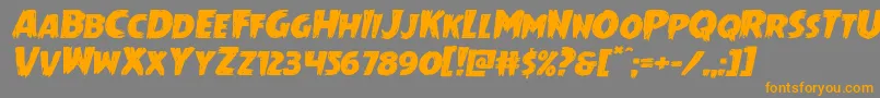 Mrsmonsterexpandital Font – Orange Fonts on Gray Background