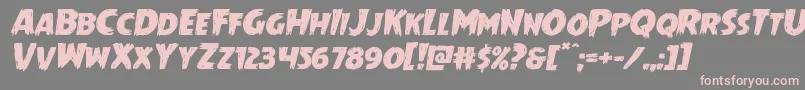 Mrsmonsterexpandital Font – Pink Fonts on Gray Background