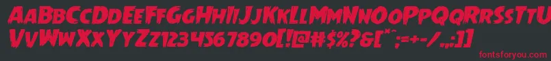 Mrsmonsterexpandital Font – Red Fonts on Black Background