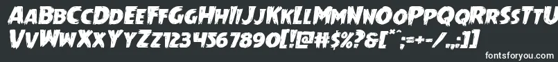 Mrsmonsterexpandital Font – White Fonts on Black Background