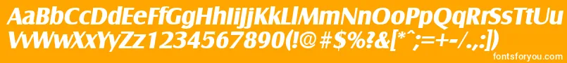 フォントSalzburgBoldita – オレンジの背景に白い文字
