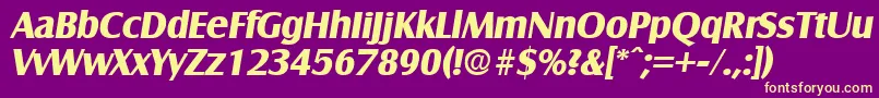 SalzburgBoldita Font – Yellow Fonts on Purple Background