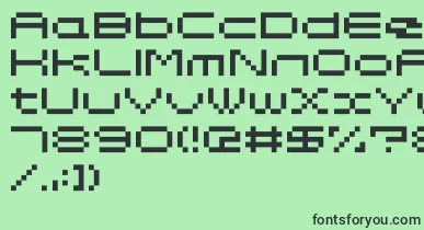 Somybmp047 font – Black Fonts On Green Background