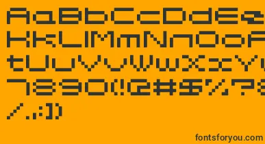 Somybmp047 font – Black Fonts On Orange Background