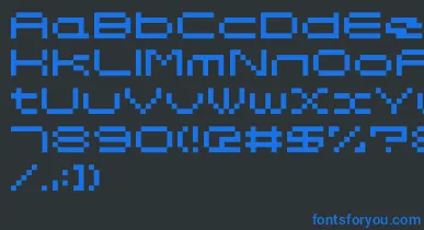 Somybmp047 font – Blue Fonts On Black Background