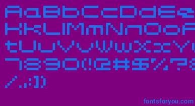 Somybmp047 font – Blue Fonts On Purple Background