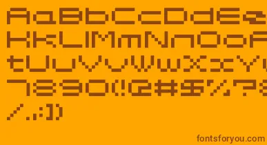 Somybmp047 font – Brown Fonts On Orange Background