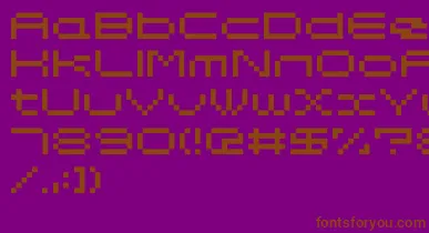 Somybmp047 font – Brown Fonts On Purple Background