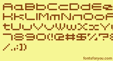 Somybmp047 font – Brown Fonts On Yellow Background