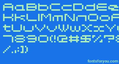 Somybmp047 font – Green Fonts On Blue Background