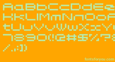 Somybmp047 font – Green Fonts On Orange Background