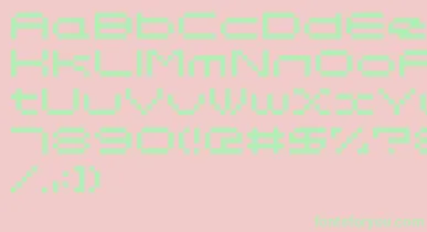 Somybmp047 font – Green Fonts On Pink Background