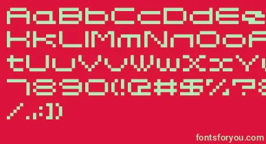 Somybmp047 font – Green Fonts On Red Background