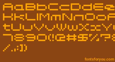 Somybmp047 font – Orange Fonts On Brown Background