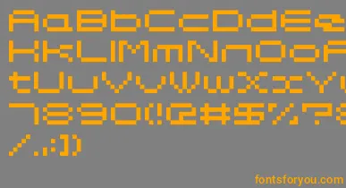 Somybmp047 font – Orange Fonts On Gray Background