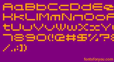 Somybmp047 font – Orange Fonts On Purple Background