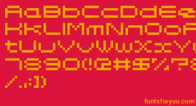 Somybmp047 font – Orange Fonts On Red Background
