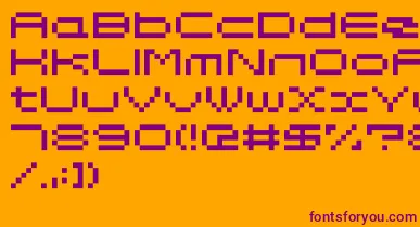 Somybmp047 font – Purple Fonts On Orange Background
