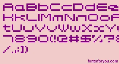 Somybmp047 font – Purple Fonts On Pink Background