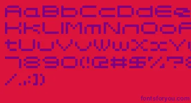 Somybmp047 font – Purple Fonts On Red Background
