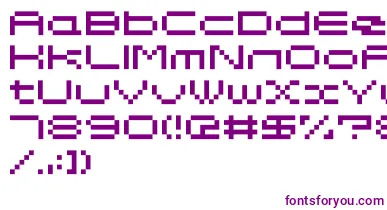 Somybmp047 font – Purple Fonts On White Background