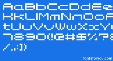 Somybmp047 font – White Fonts On Blue Background