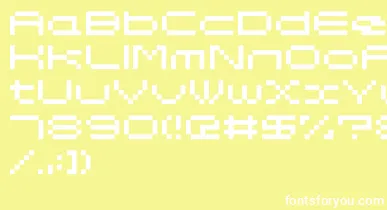 Somybmp047 font – White Fonts On Yellow Background