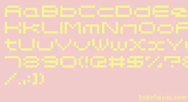 Somybmp047 font – Yellow Fonts On Pink Background