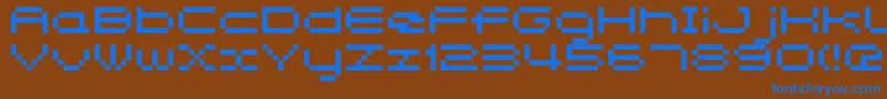 Somybmp047 Font – Blue Fonts on Brown Background