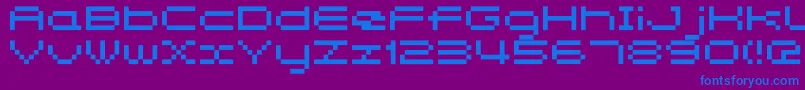 Somybmp047 Font – Blue Fonts on Purple Background