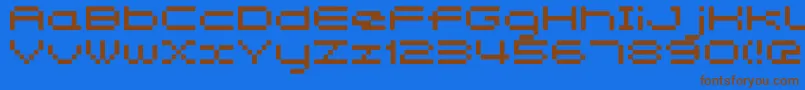 Somybmp047 Font – Brown Fonts on Blue Background