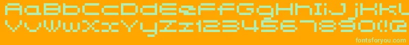 Somybmp047 Font – Green Fonts on Orange Background