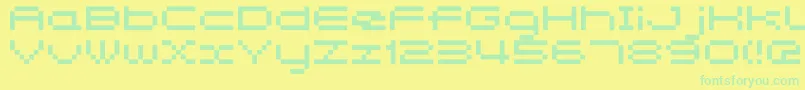 Somybmp047 Font – Green Fonts on Yellow Background